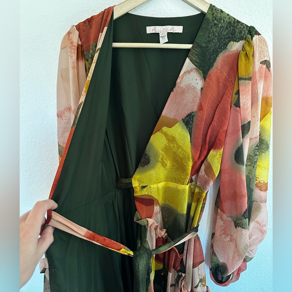Anthropologie colorful maxi formal wrap dress - Picture 3 of 9